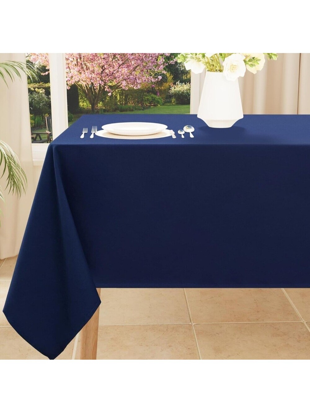 Polyester Tablecloth for Picnic, Party, Wedding, Special Events, Family Dinner